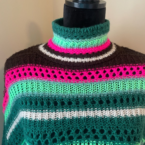 ASOS Design Open Knit Sweater in Multi Stripes - Picture 4 of 6